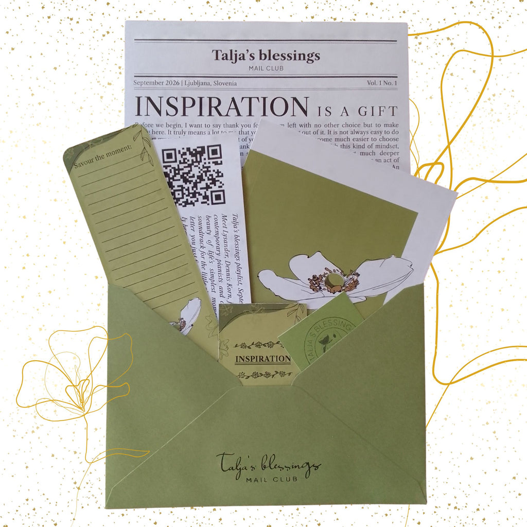 Talja's Blessings Mail Club edition with original art, letter and paper goods.